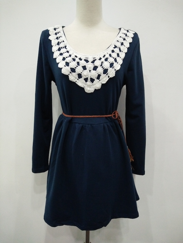 WD6863 Sweet Fashion Dress Blue