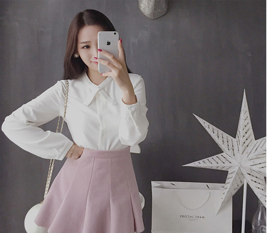 WT6867 Fashion OL Top White