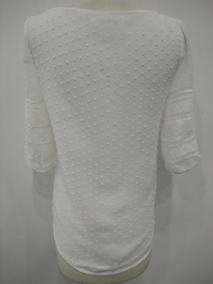 WT6874 Fashion Chiffon Top White