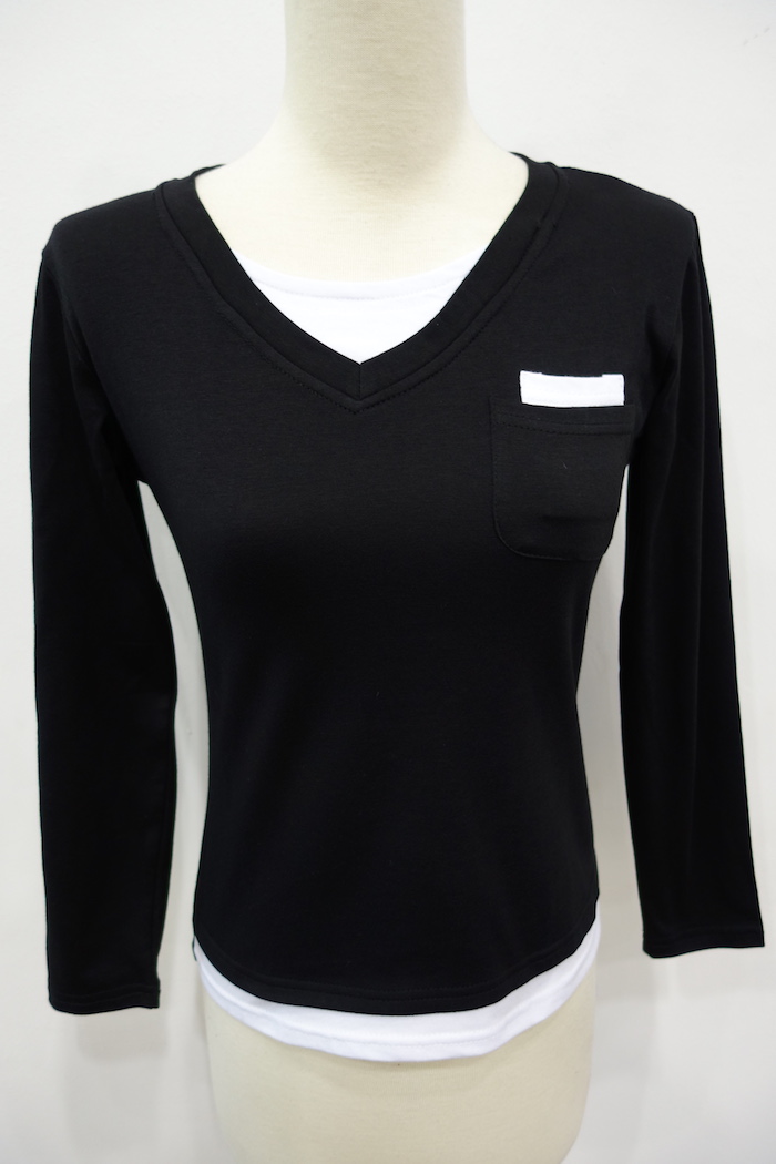 WT6887 Stylish Top Black