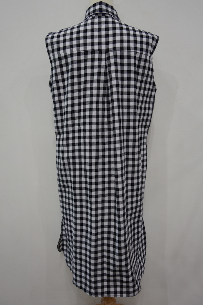 WD6892 Stylish Checker Dress Black