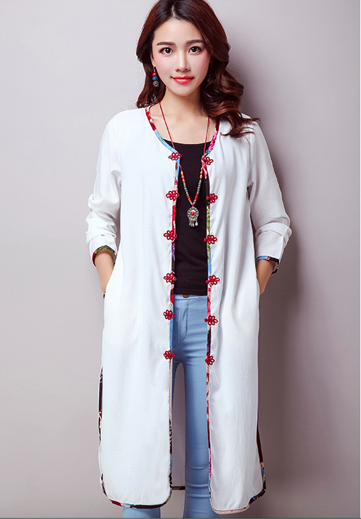 WJ6909 Stylish Cardigan White