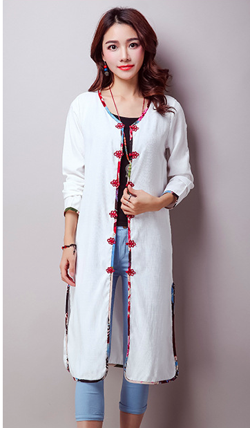 WJ6909 Stylish Cardigan White