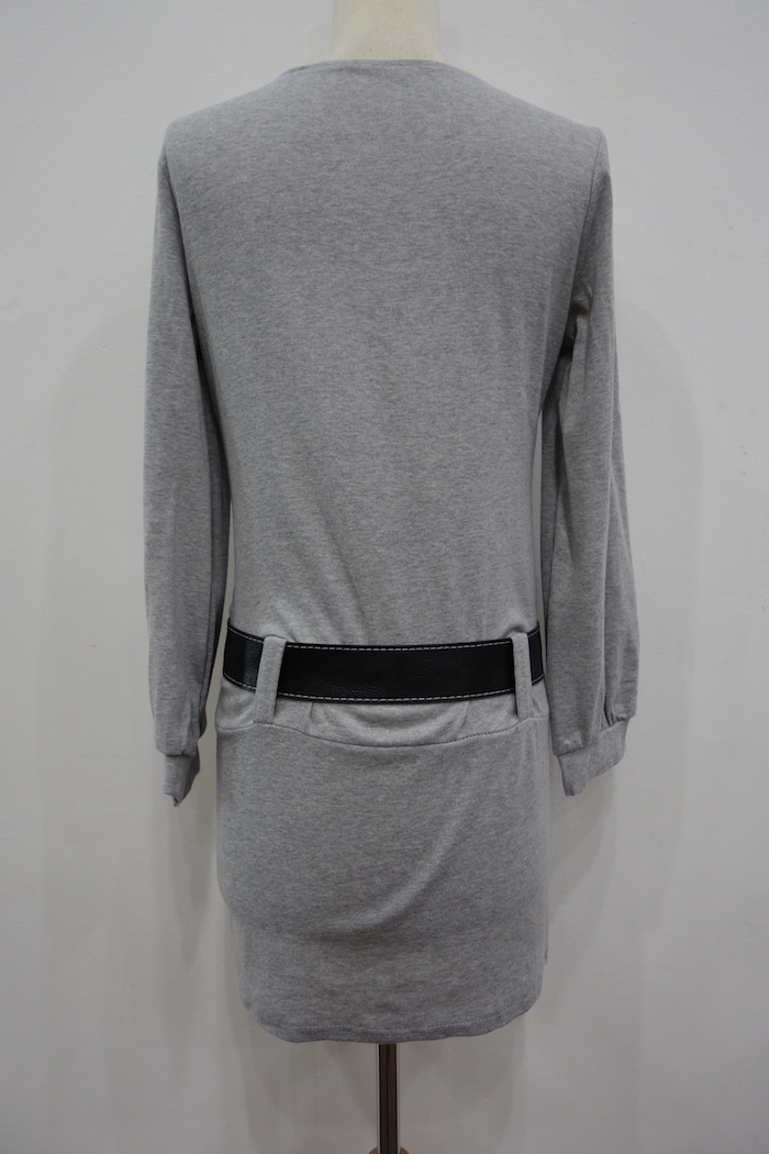 WD6926 Korea Stylish Dress Grey