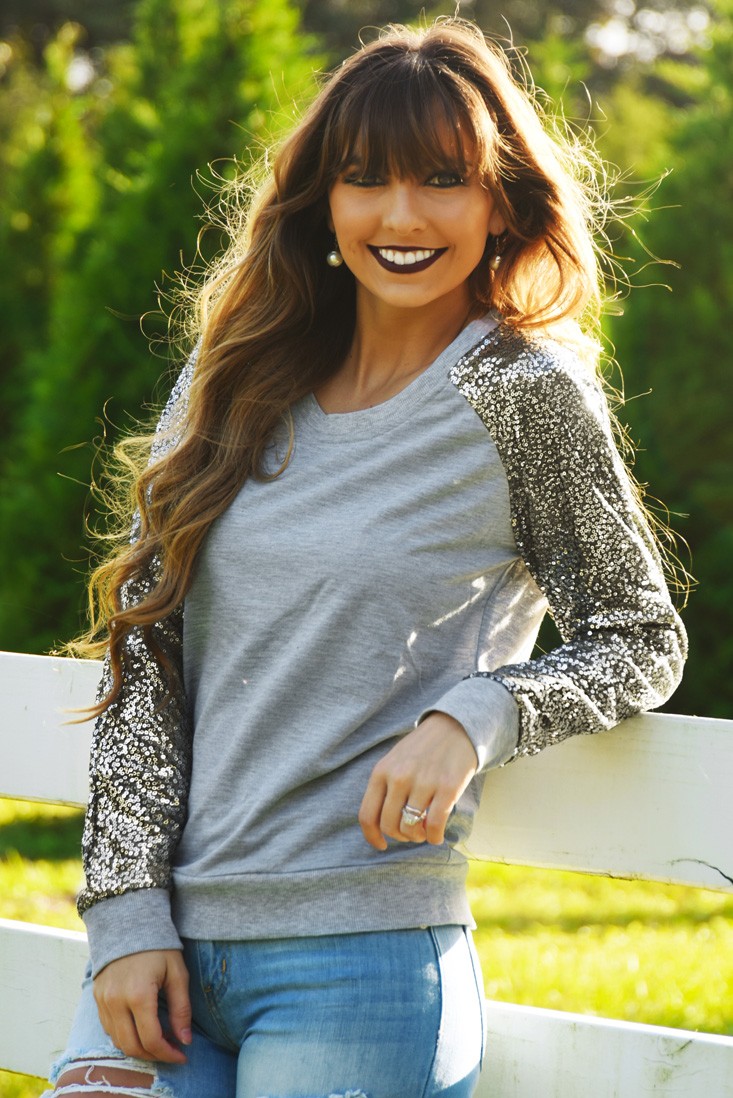 WT6935 Fashion Top Grey