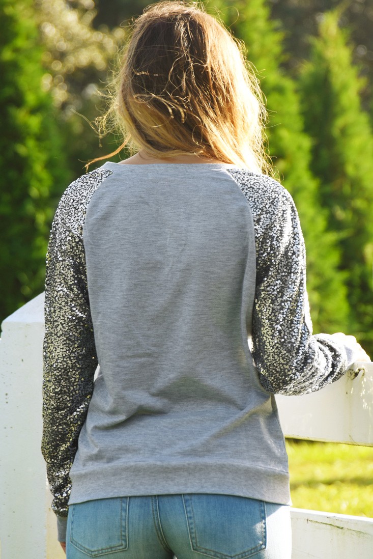 WT6935 Fashion Top Grey