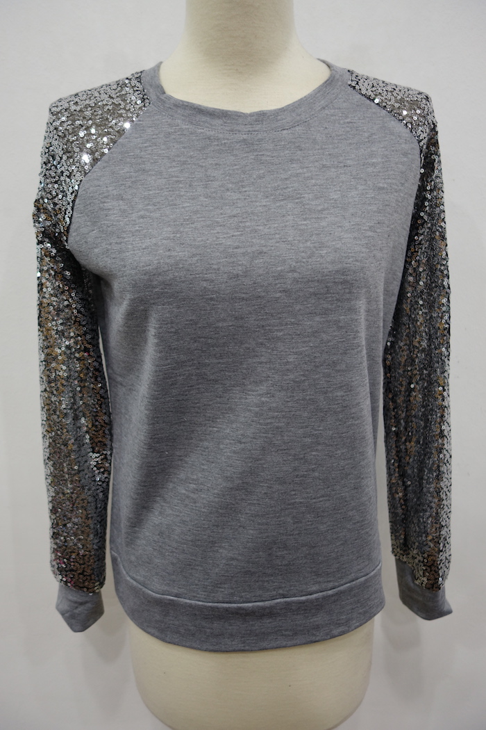 WT6935 Fashion Top Grey