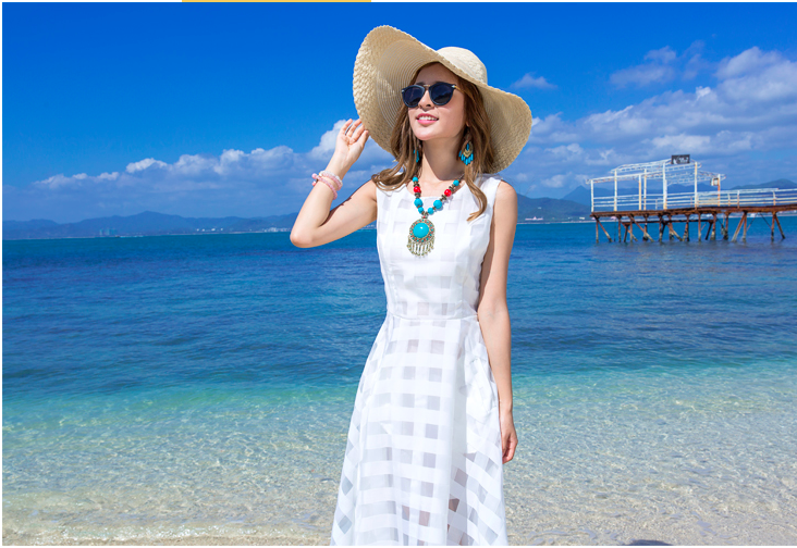WD6968 Elegant Maxi Dress White