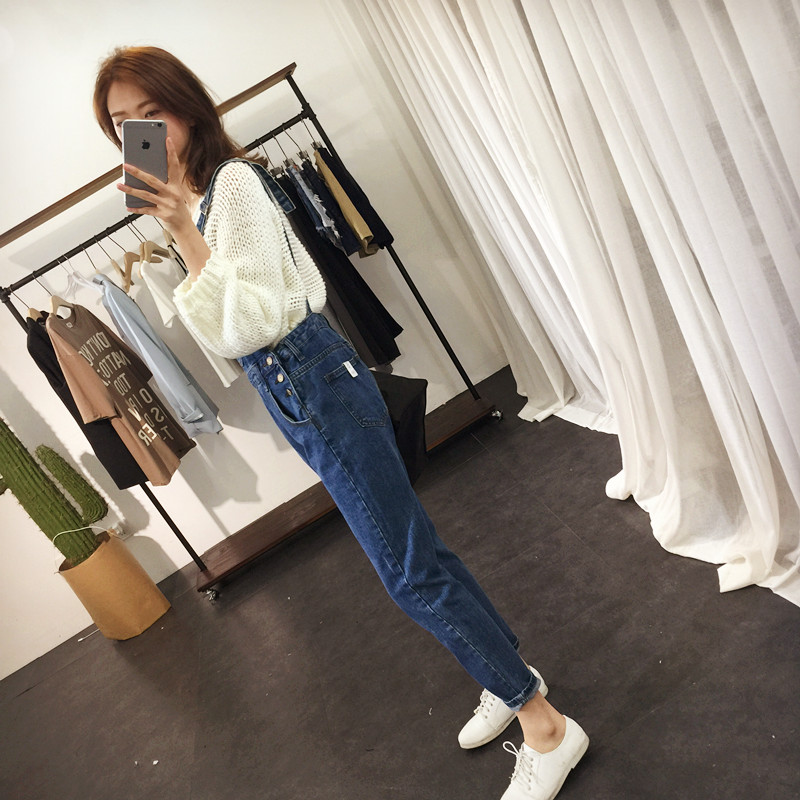 WP3671 Stylish Denim Jumpsuit Blue