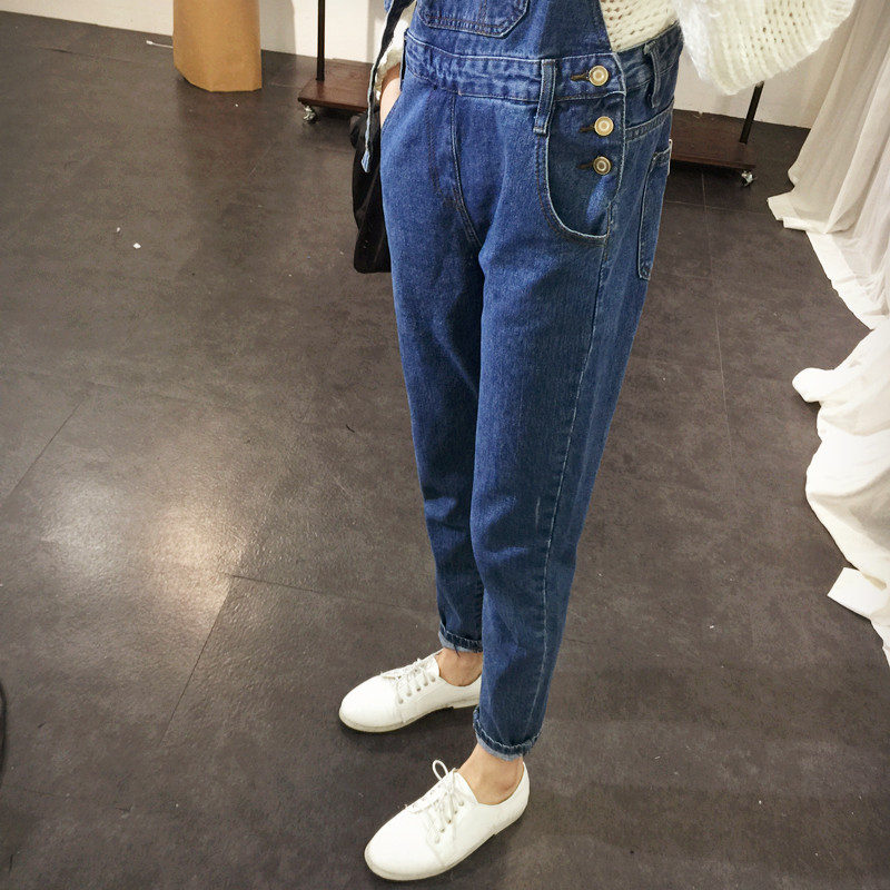 WP3671 Stylish Denim Jumpsuit Blue