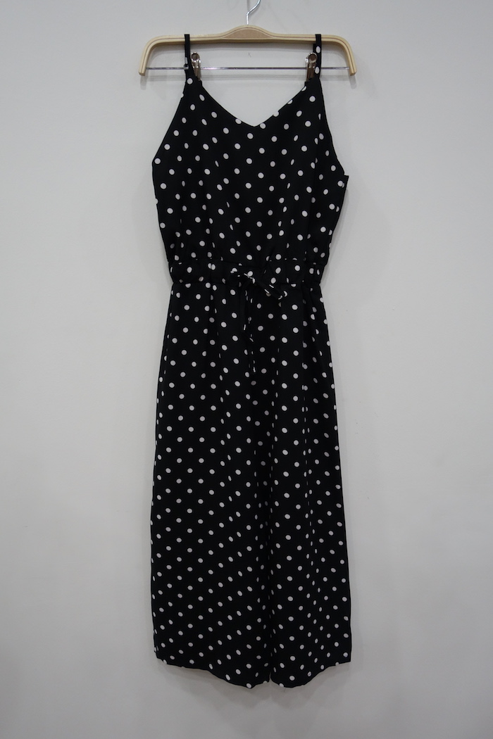 WP3688 Polka Dot Jumpsuit Black
