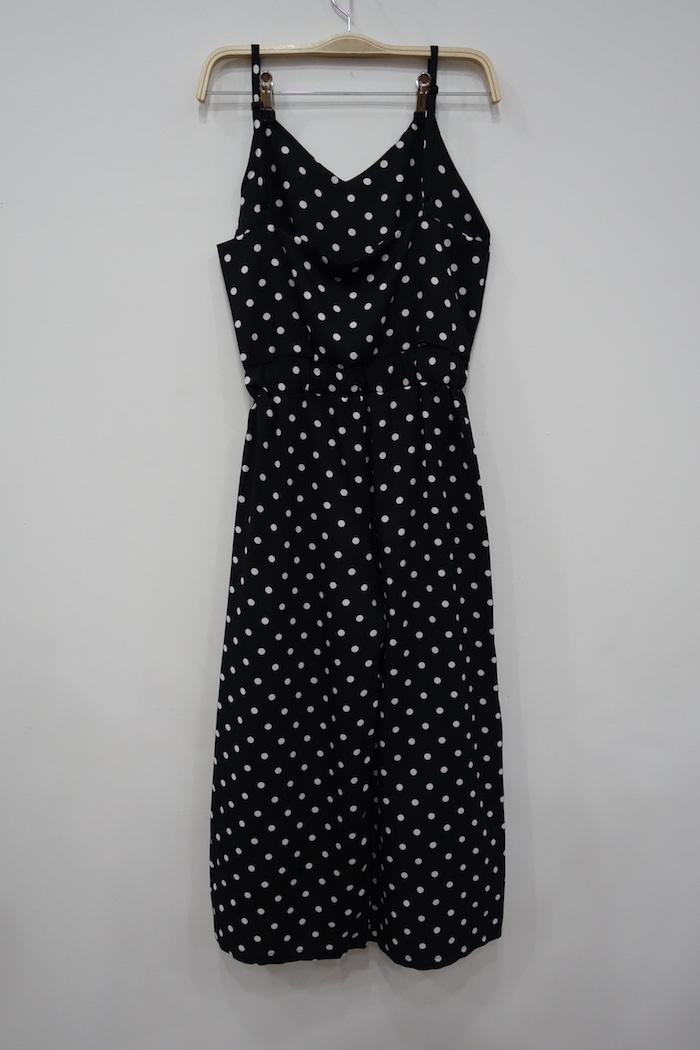 WP3688 Polka Dot Jumpsuit Black