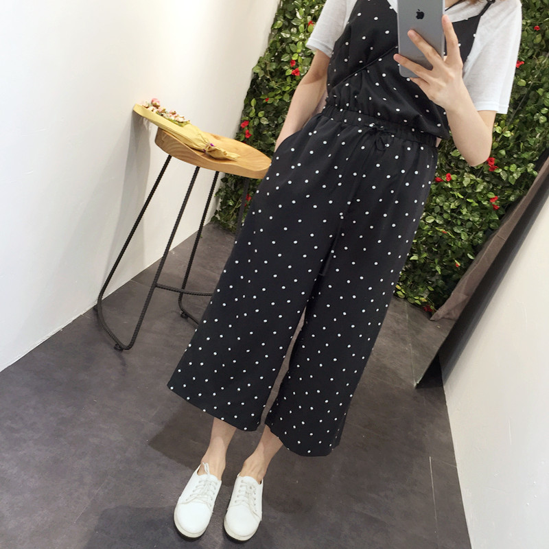 WP3688 Polka Dot Jumpsuit Black