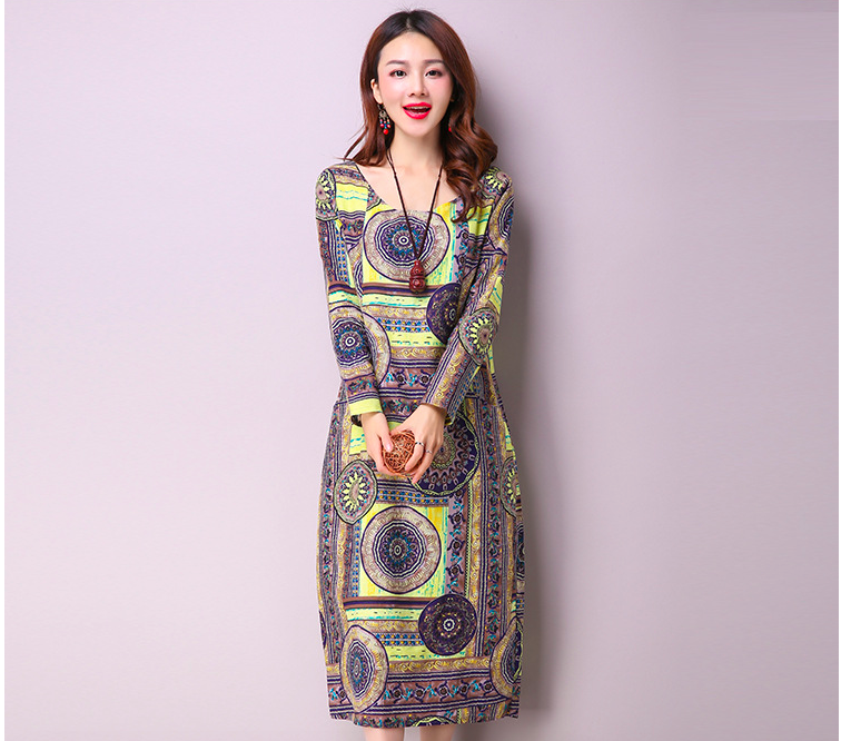 WD6996 Stylish Dress Yellow