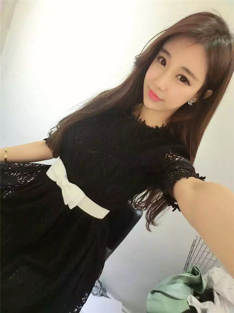WD7017 Sweet Lace Dress Black