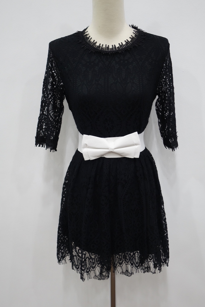 WD7017 Sweet Lace Dress Black