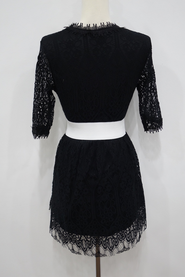 WD7017 Sweet Lace Dress Black