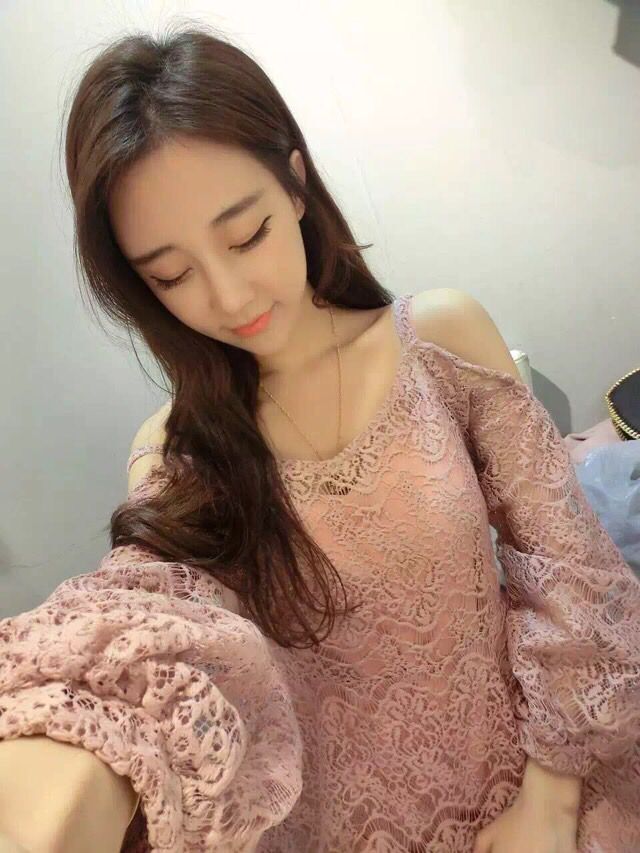 WD7018 Two Pieces Lace Dress Pink