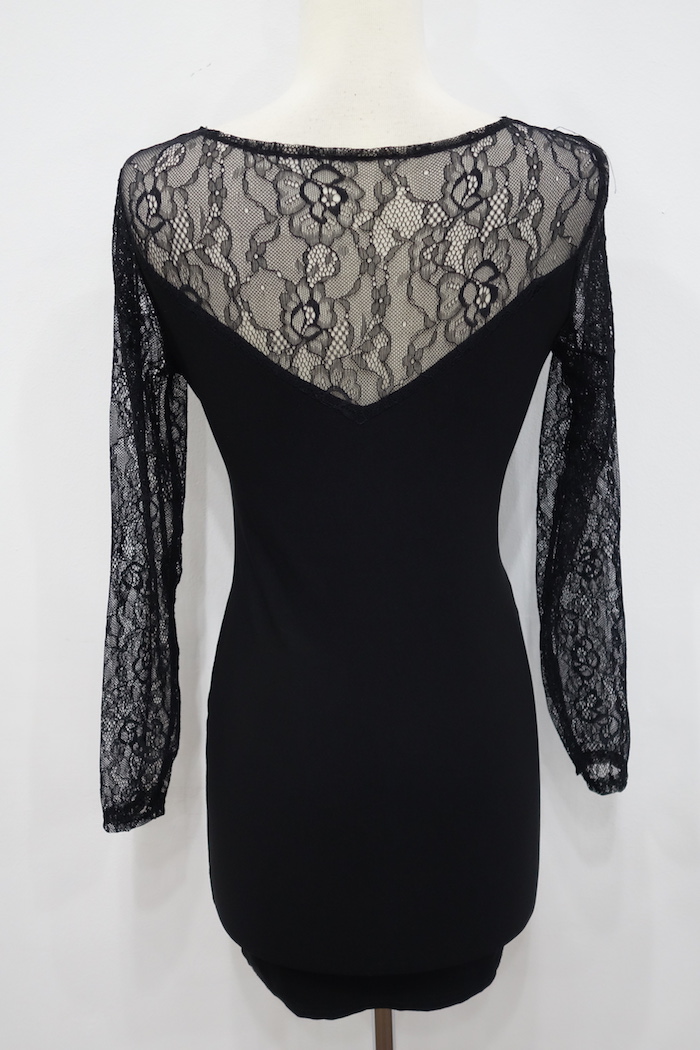 WD7019 Sexy Hugging Dress Black