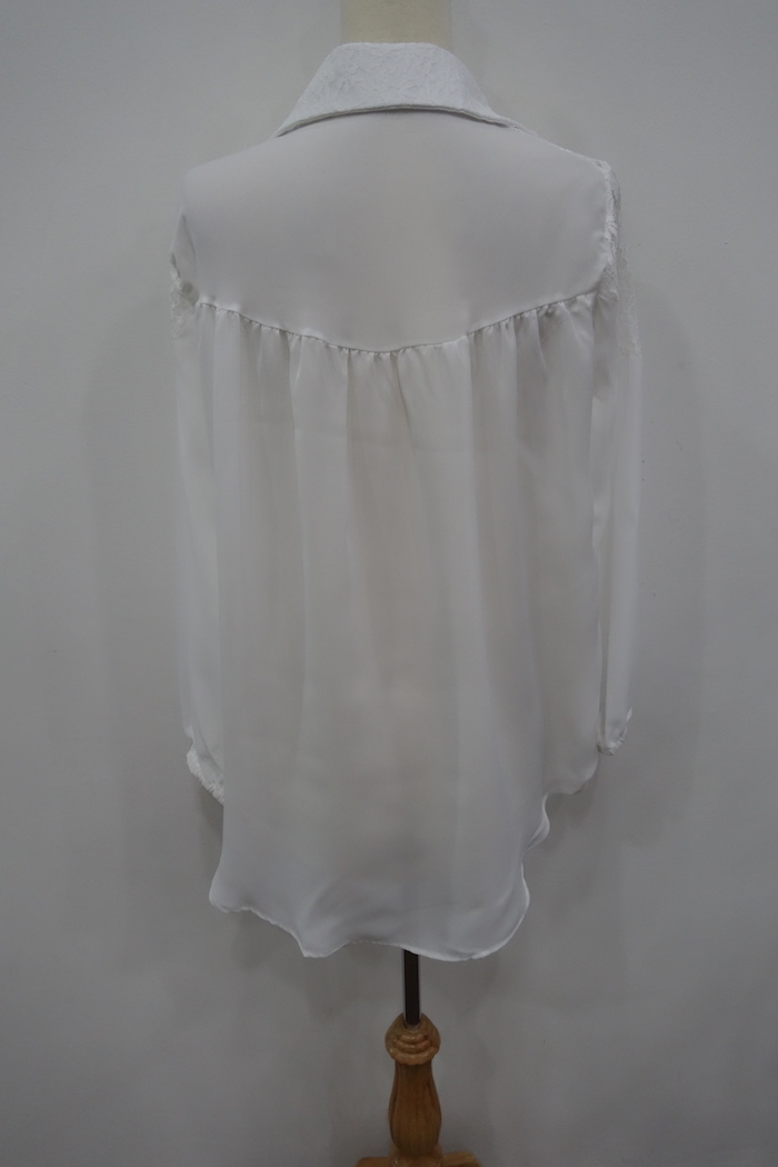 WT7034 Stylish Long Top White