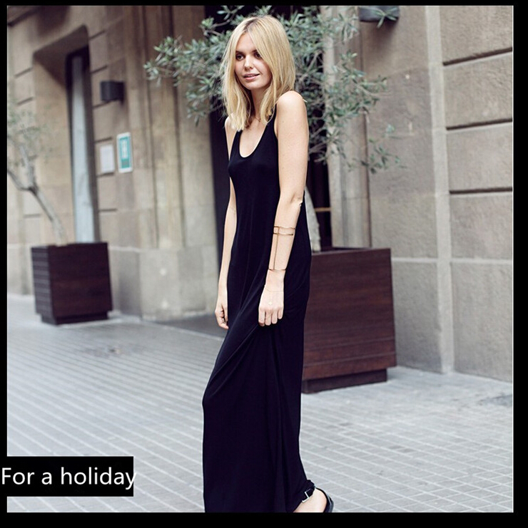 WD7071 Sexy Back Dress Black