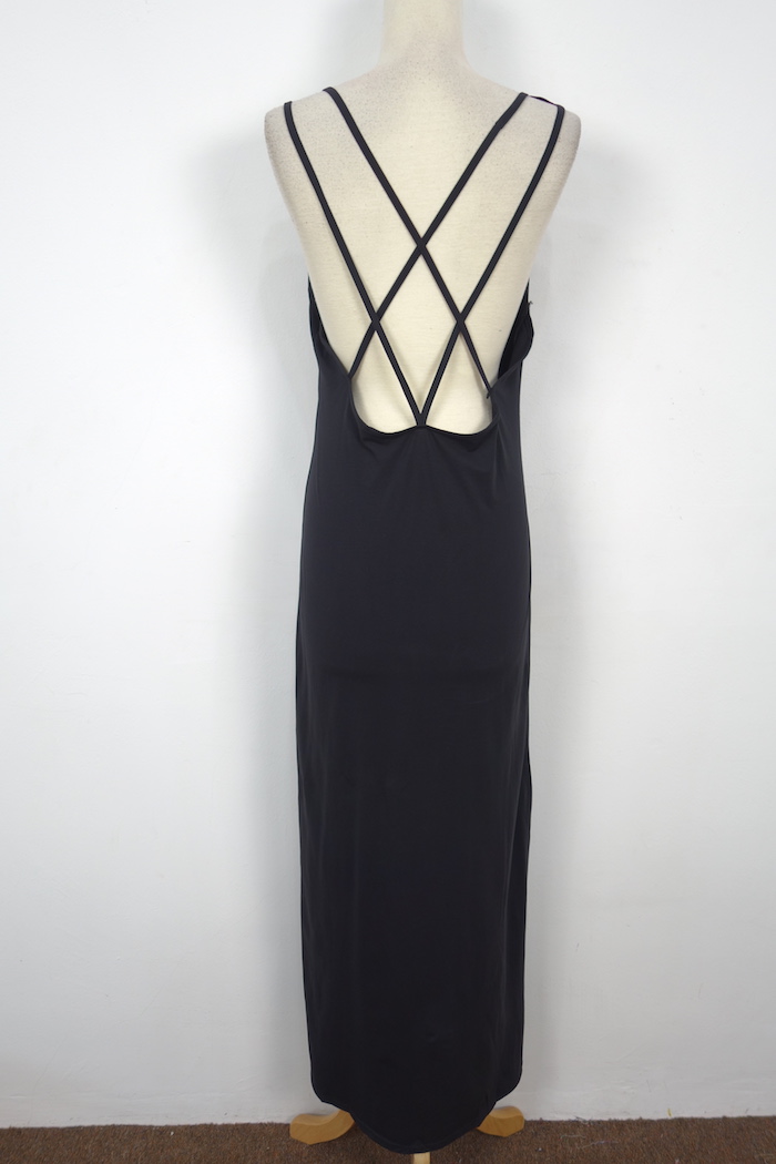WD7071 Sexy Back Dress Black