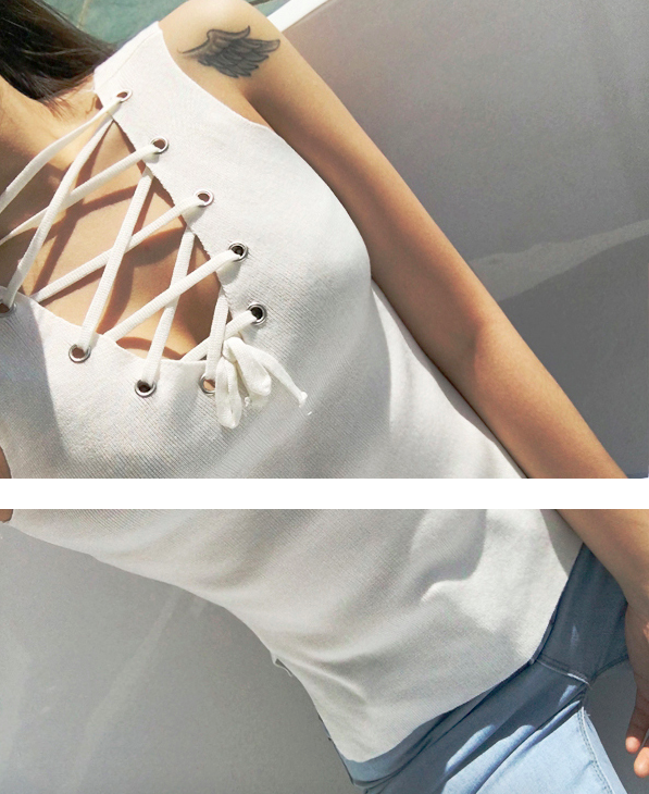 WT7075 Sexy Top White