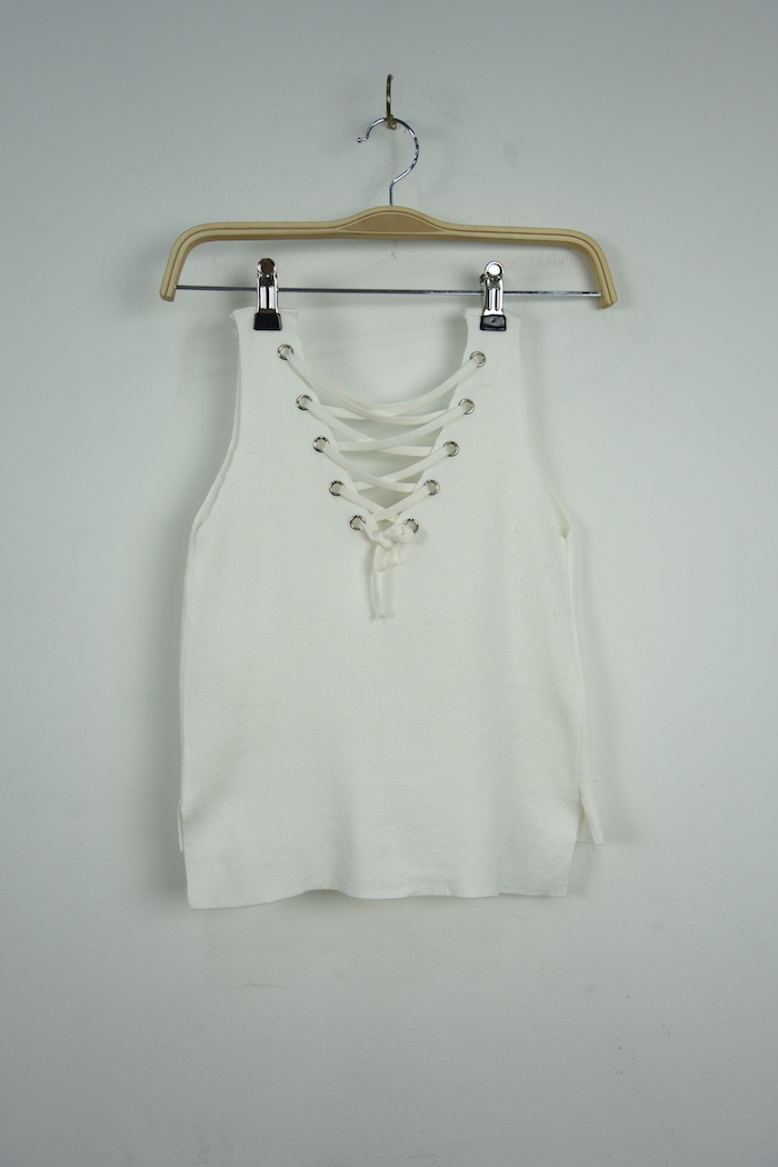 WT7075 Sexy Top White