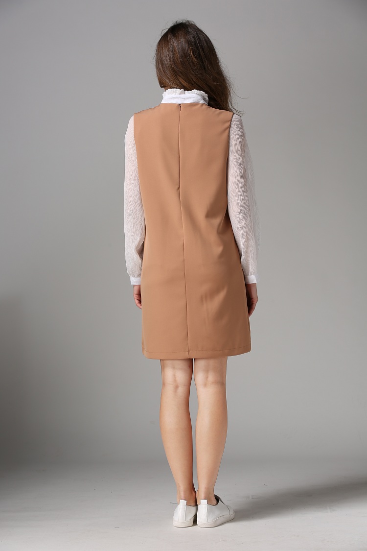 WD7105 Sleeveless Dress Khaki