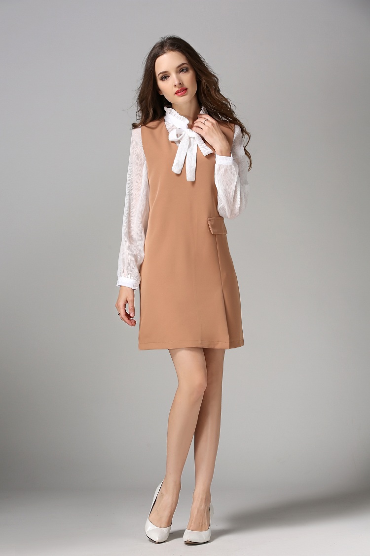 WD7105 Sleeveless Dress Khaki