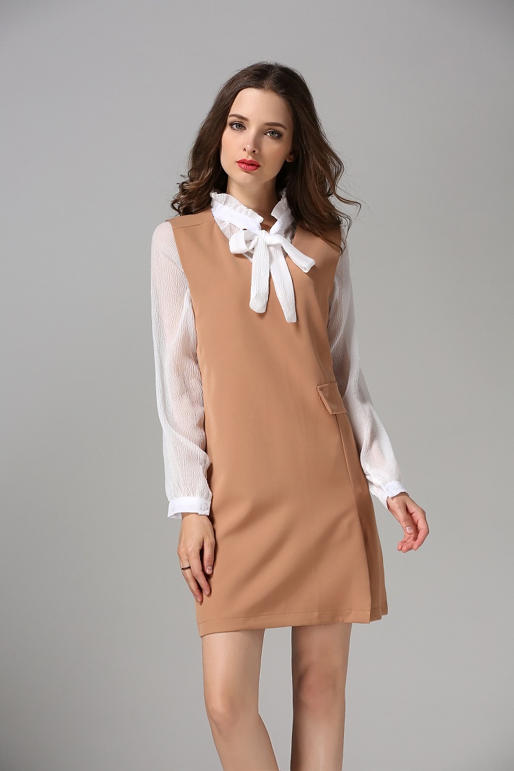 WD7105 Sleeveless Dress Khaki