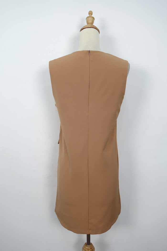 WD7105 Sleeveless Dress Khaki