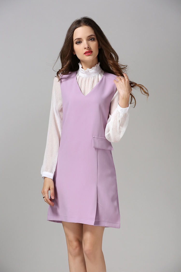 WD7105 Sleeveless Dress Purple