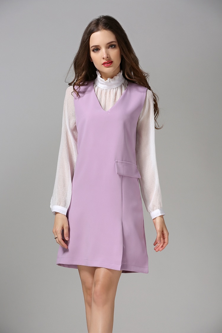 WD7105 Sleeveless Dress Purple