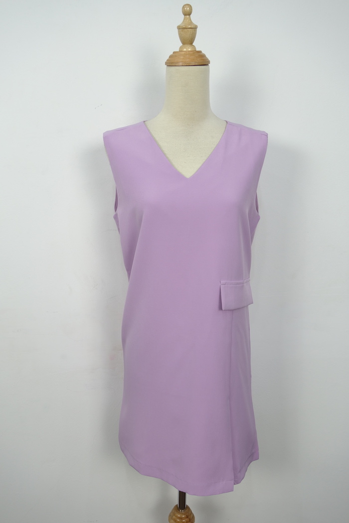 WD7105 Sleeveless Dress Purple