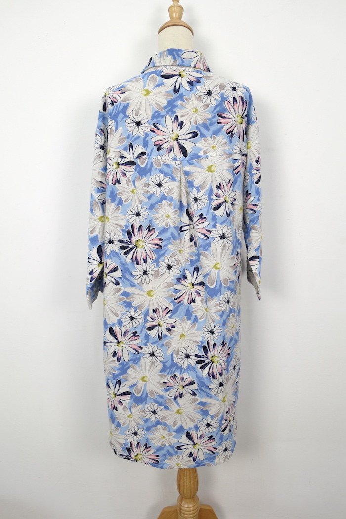 WD1156 Fashion Floral Dress Light Blue