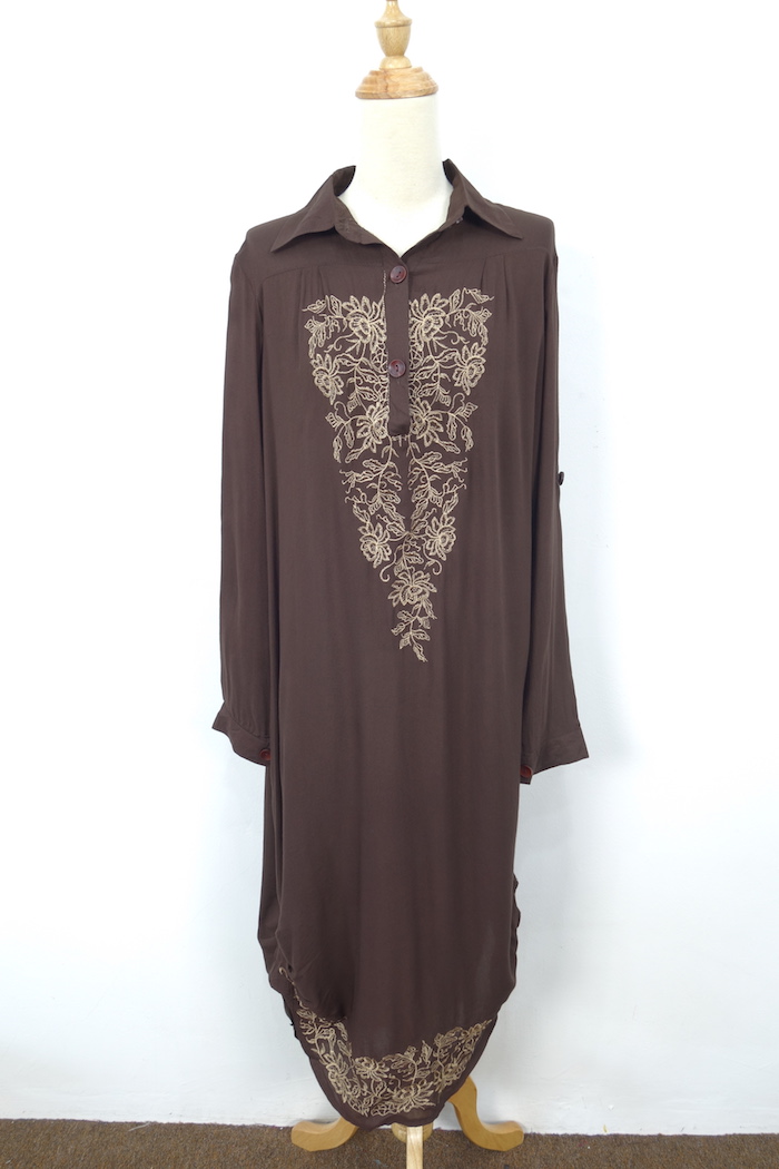 WH1157 Fashion Jubah Brown