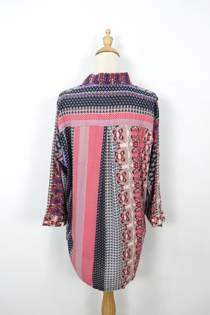 WT1160 Fashion Long Top Red