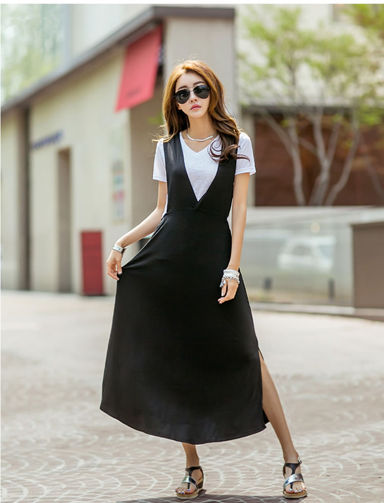 WD7118 Korea Fashion Dress Black