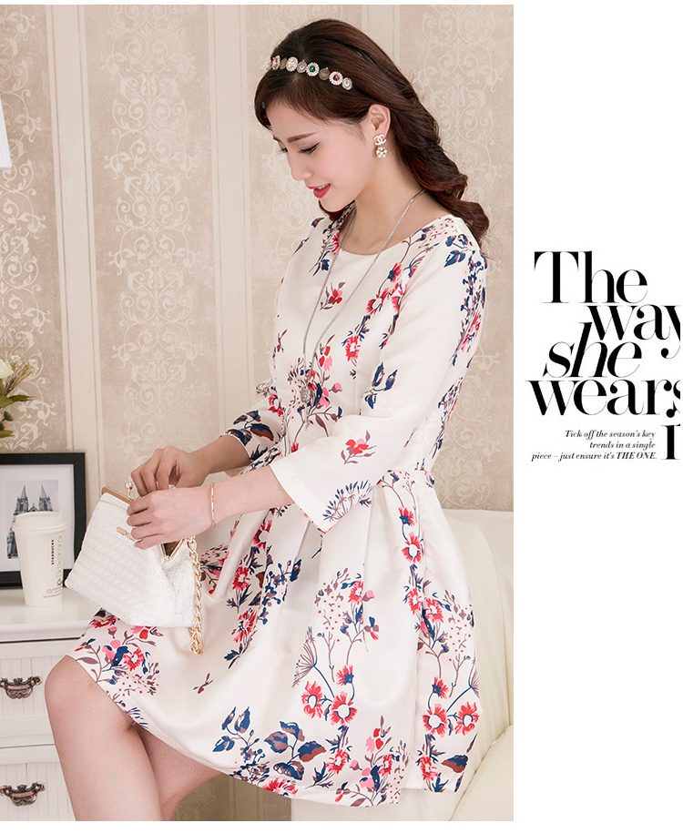 WD7126 Lovely Floral Dress As Picture