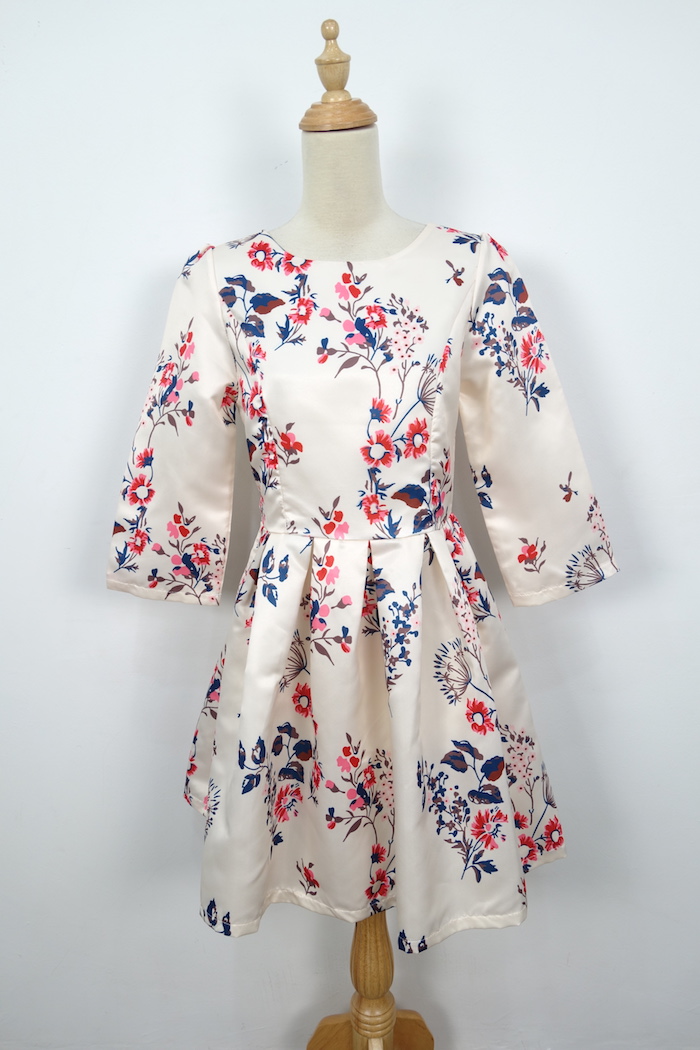 WD7126 Lovely Floral Dress As Picture