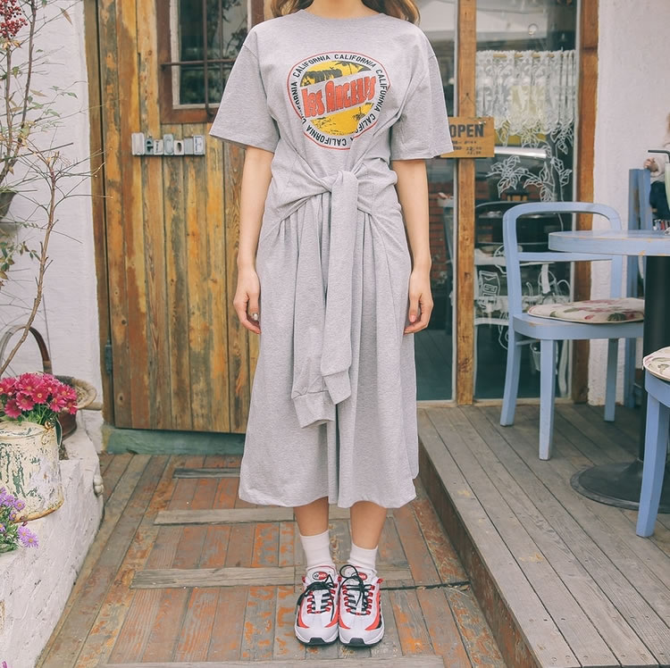 WD7137 Fashion Maxi Dress Grey