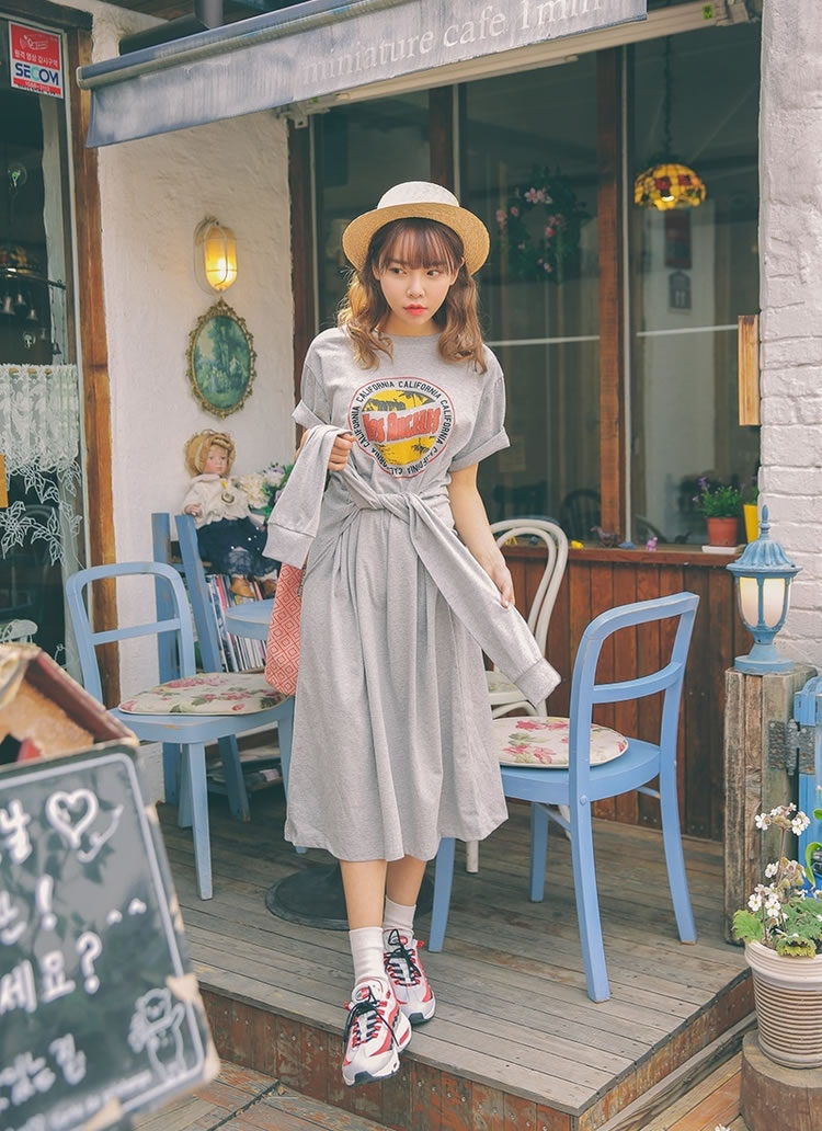 WD7137 Fashion Maxi Dress Grey
