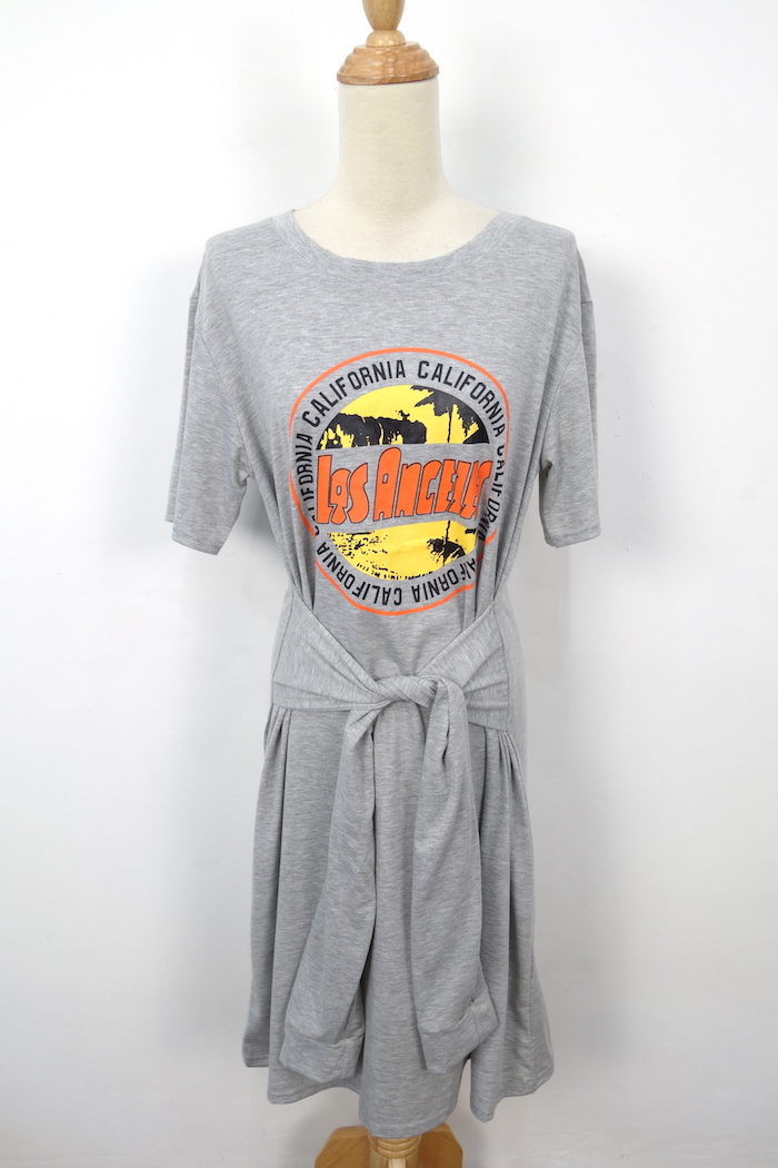 WD7137 Fashion Maxi Dress Grey