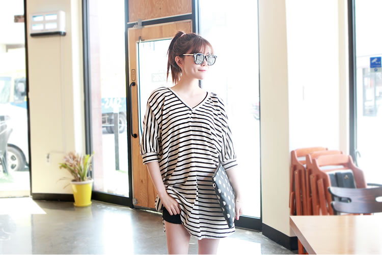 WD7142 Stripe Stylish Dress As Picture