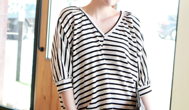 WD7142 Stripe Stylish Dress As Picture