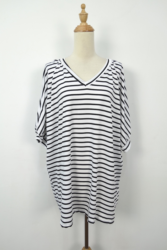 WD7142 Stripe Stylish Dress As Picture