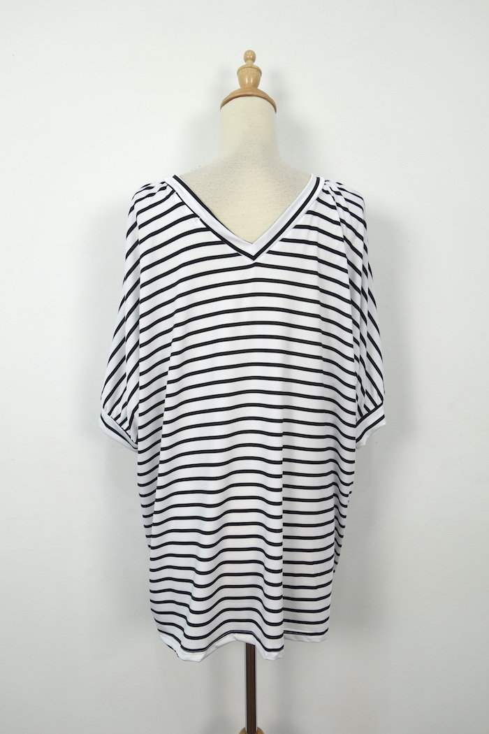 WD7142 Stripe Stylish Dress As Picture