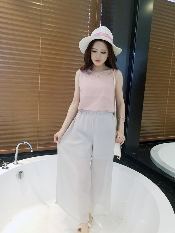 WP7144 Fashion Chiffon Pant Grey