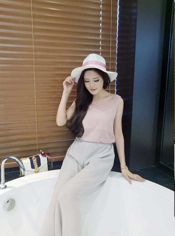 WP7144 Fashion Chiffon Pant Grey